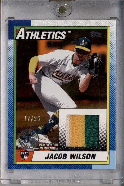 2025 Topps 1990 Topps Baseball Relics Orange #90R2-JWI Jacob Wilson RC /25