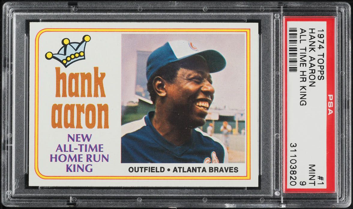 1974 Topps Hank Aaron ALL-TIME HR KING #1 PSA 9 MINT