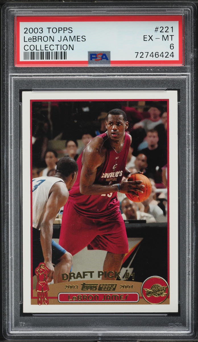 2003 Topps Collection LeBron James ROOKIE #221 PSA 6 EXMT