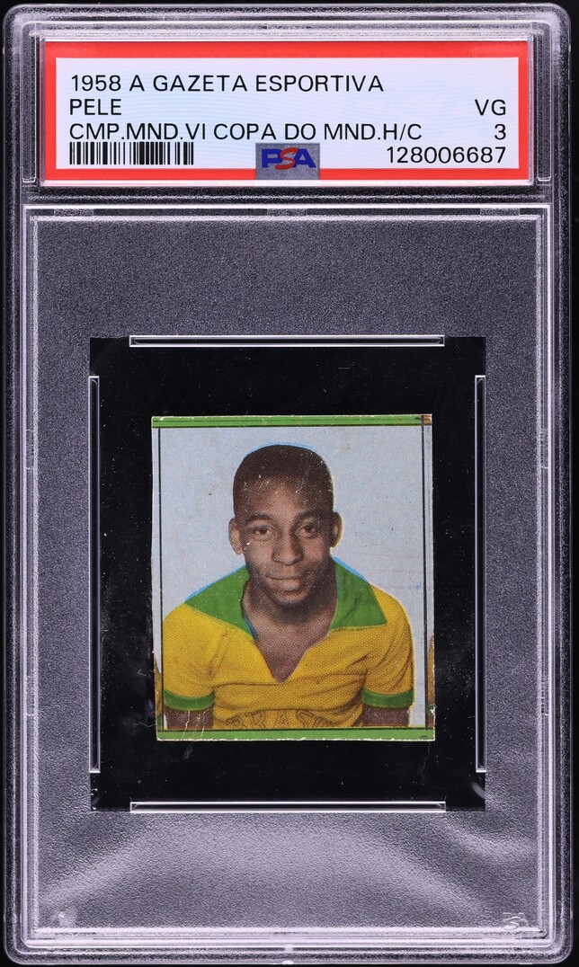 1958 A Gazeta Esportiva Campeao Mundial Pele ROOKIE PSA 3 VG