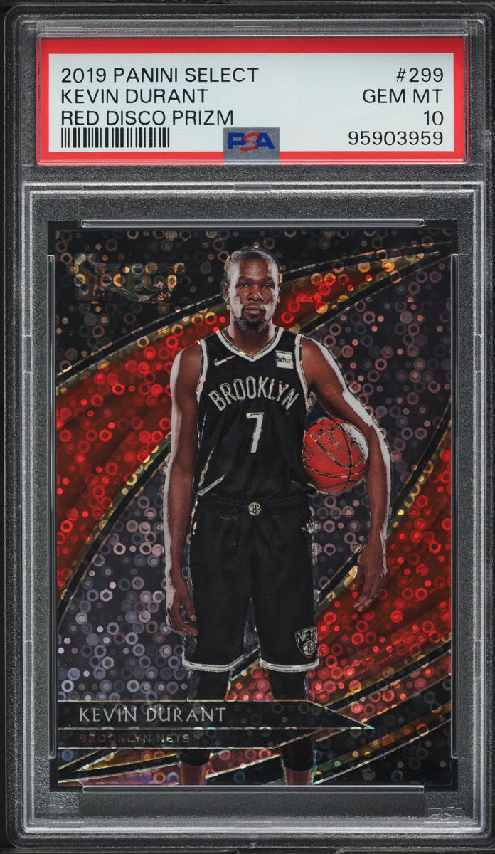 2019 Select Courtside Red Disco Prizm Kevin Durant /49 #299 PSA 10 GEM MINT