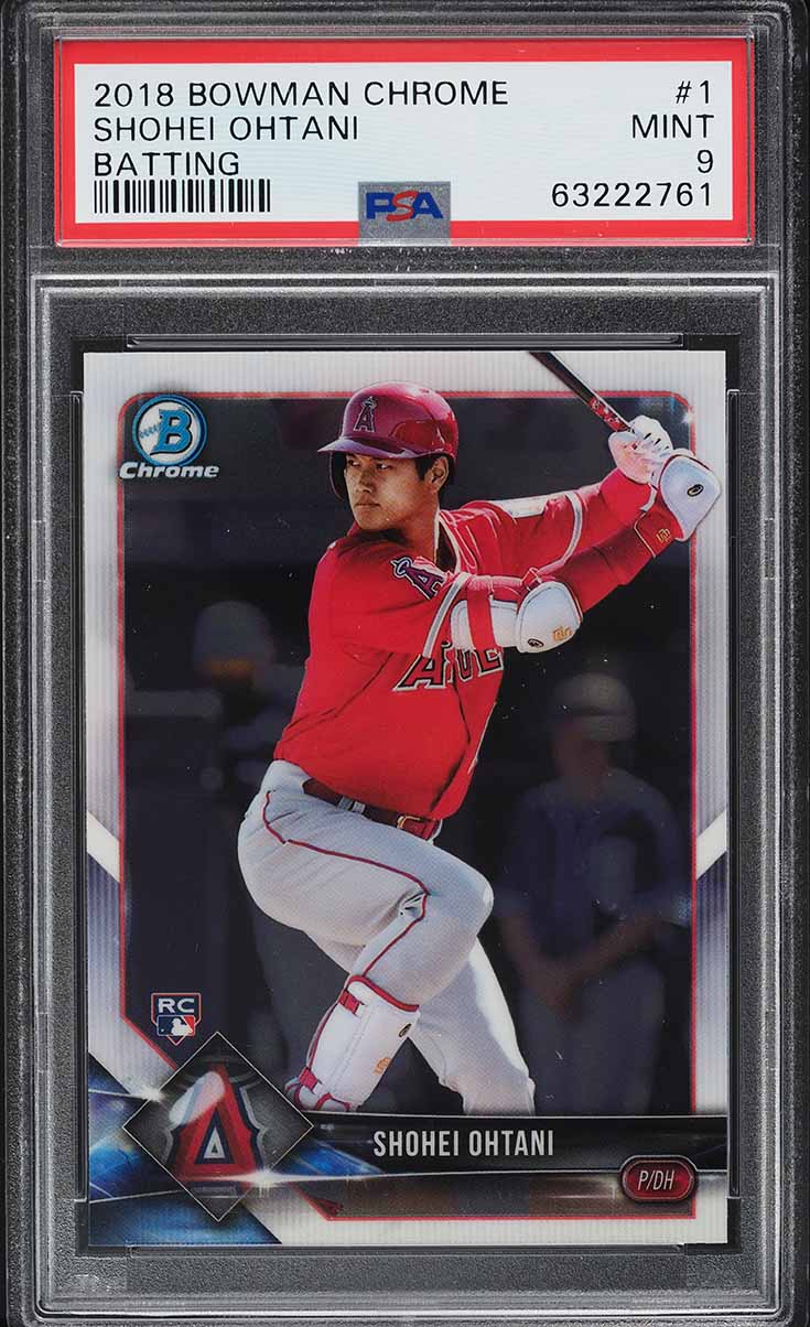 2018 Bowman Chrome Batting Shohei Ohtani ROOKIE #1 PSA 9 MINT
