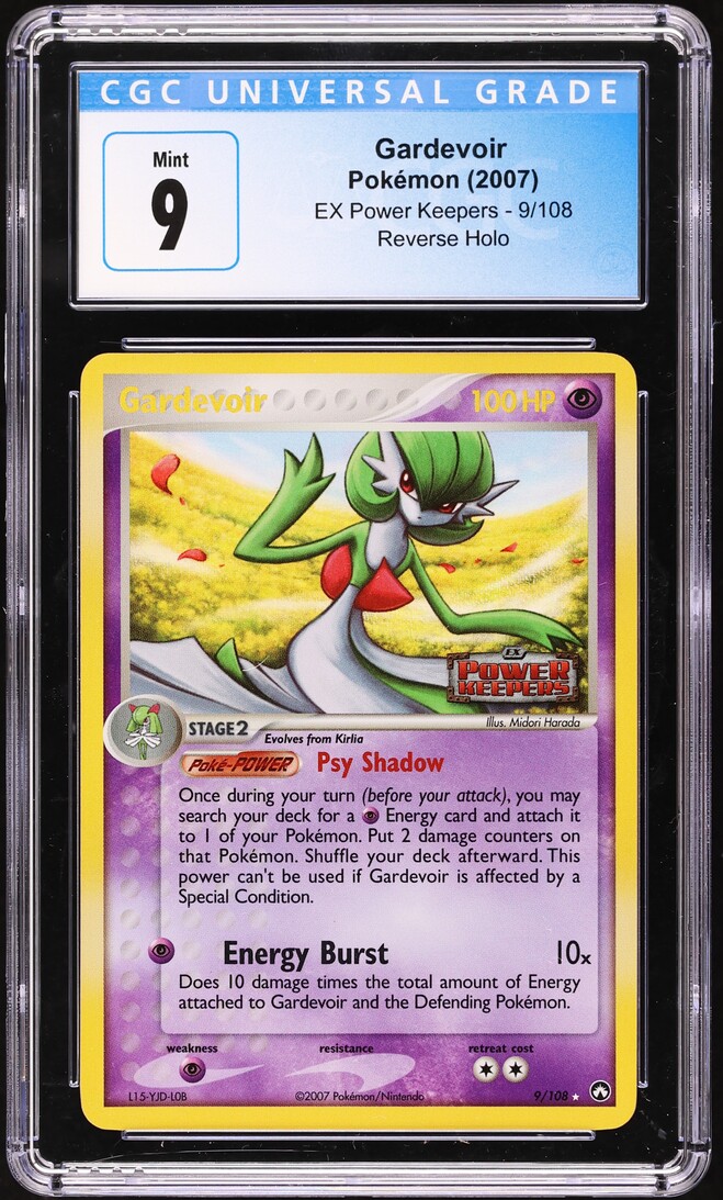 2007 Pokemon EX Power Keepers Reverse Holo Gardevoir #9 CGC 9 MINT