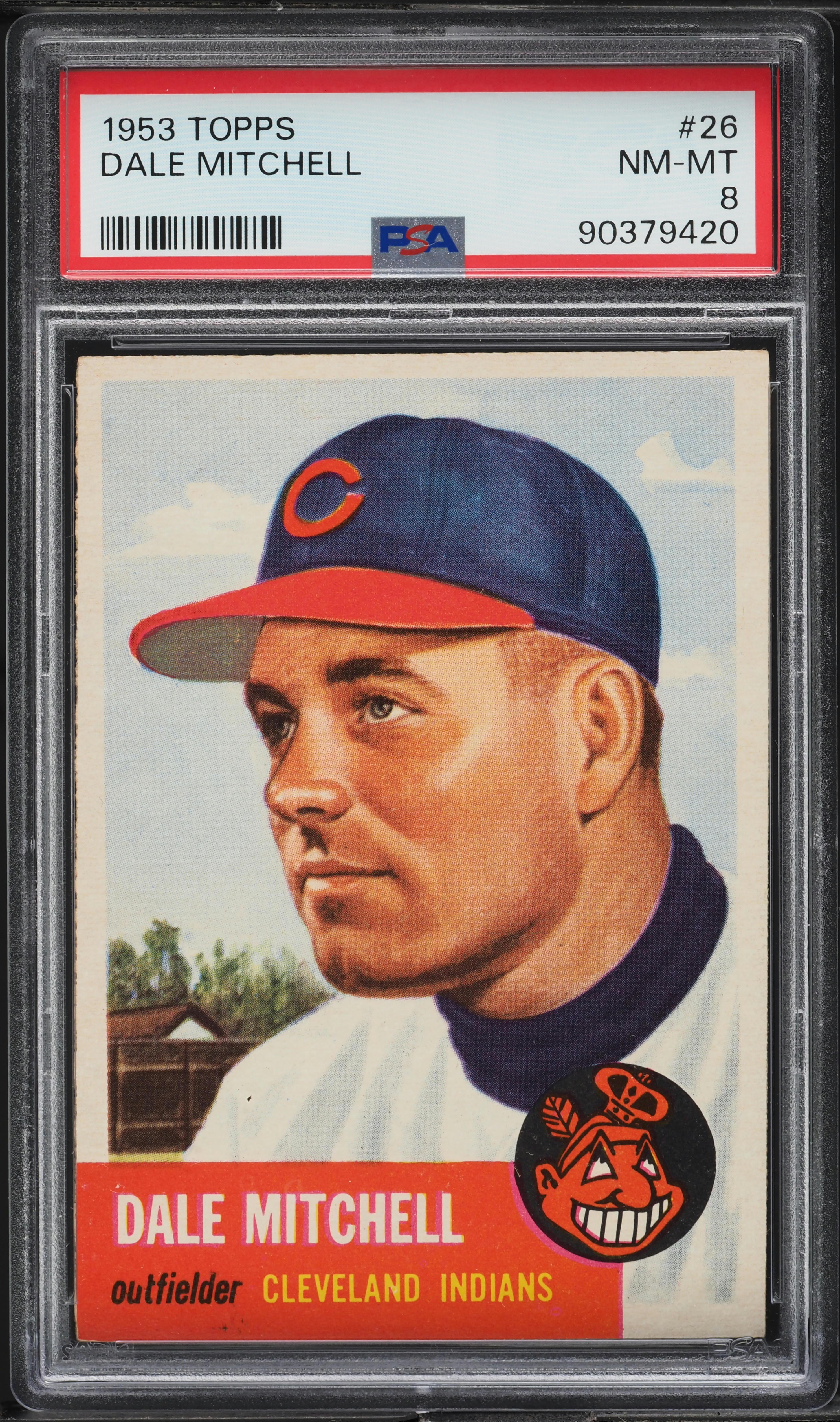 1953 Topps Dale Mitchell #26 PSA 8 NM-MT