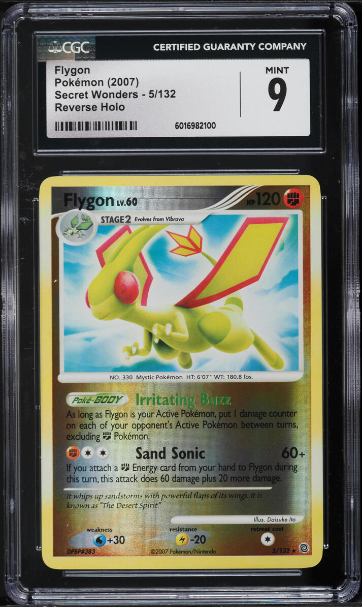 2007 Pokemon Diamond & Pearl Secret Wonders Reverse Holo Flygon #5 CGC 9 MINT