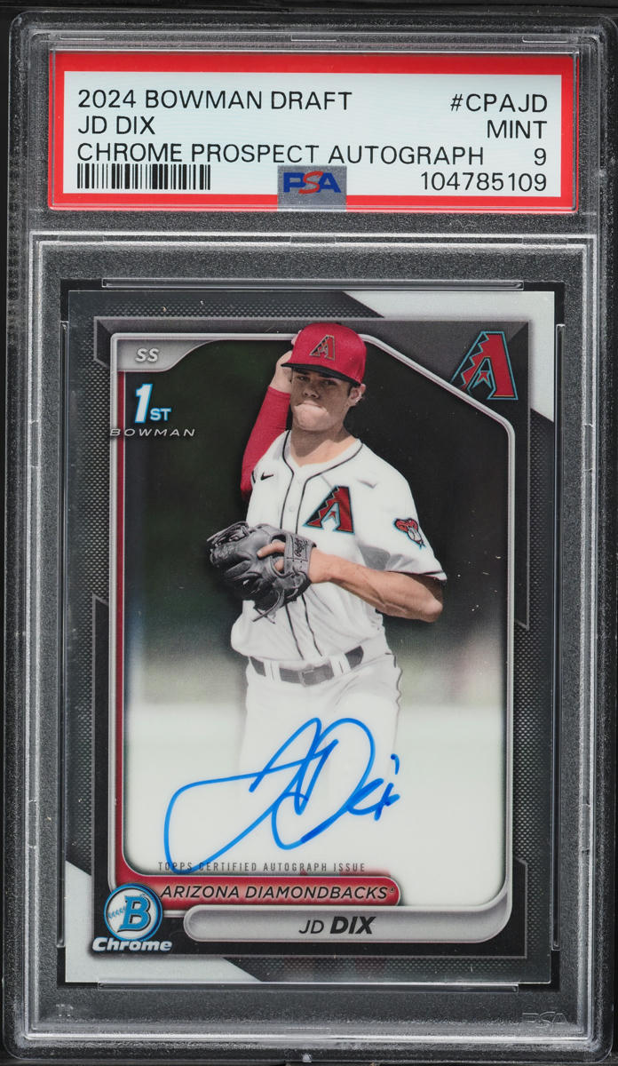 2024 Bowman Chrome Draft JD Dix PROSPECT AUTO #CPA-JD PSA 9 MINT