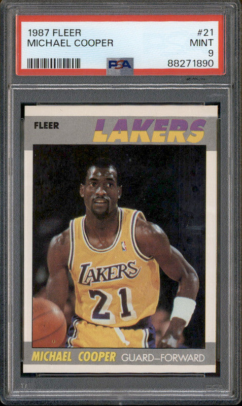 1987 Fleer #21 Michael Cooper PSA 9