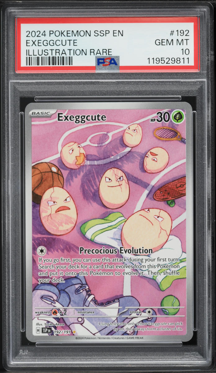 2024 Pokemon Scarlet & Violet Surging Sparks IR Exeggcute #192 PSA 10 GEM MINT