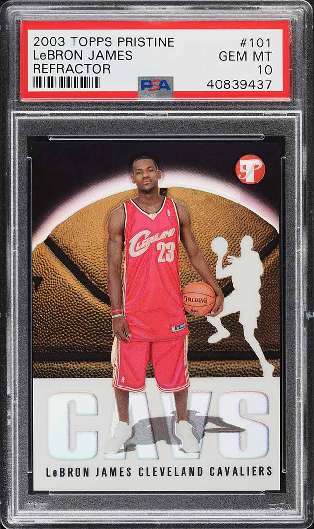 2003 Topps Pristine Refractor LeBron James ROOKIE RC /1999 #101 PSA 10 GEM MINT