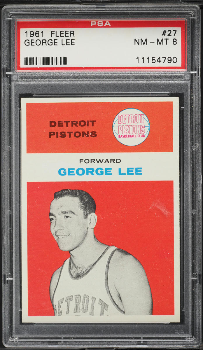 1961 Fleer Basketball George Lee #27 PSA 8 NM-MT