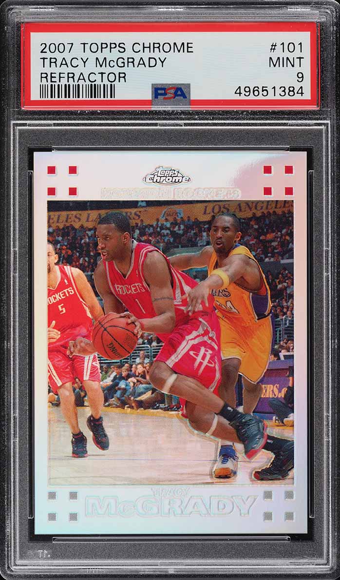 2007 Topps Chrome Refractor Tracy McGrady /999 #101 PSA 9 MINT