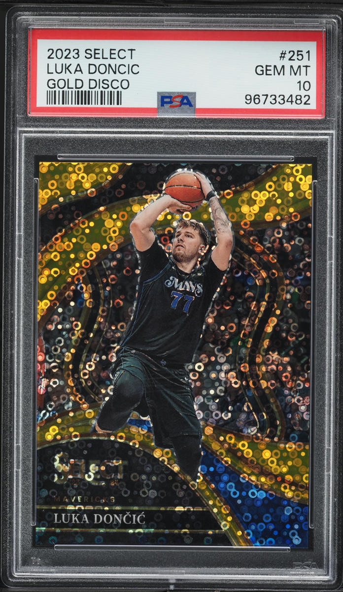 2023 Select Courtside Gold Disco Luka Doncic /10 #251 PSA 10 GEM MINT