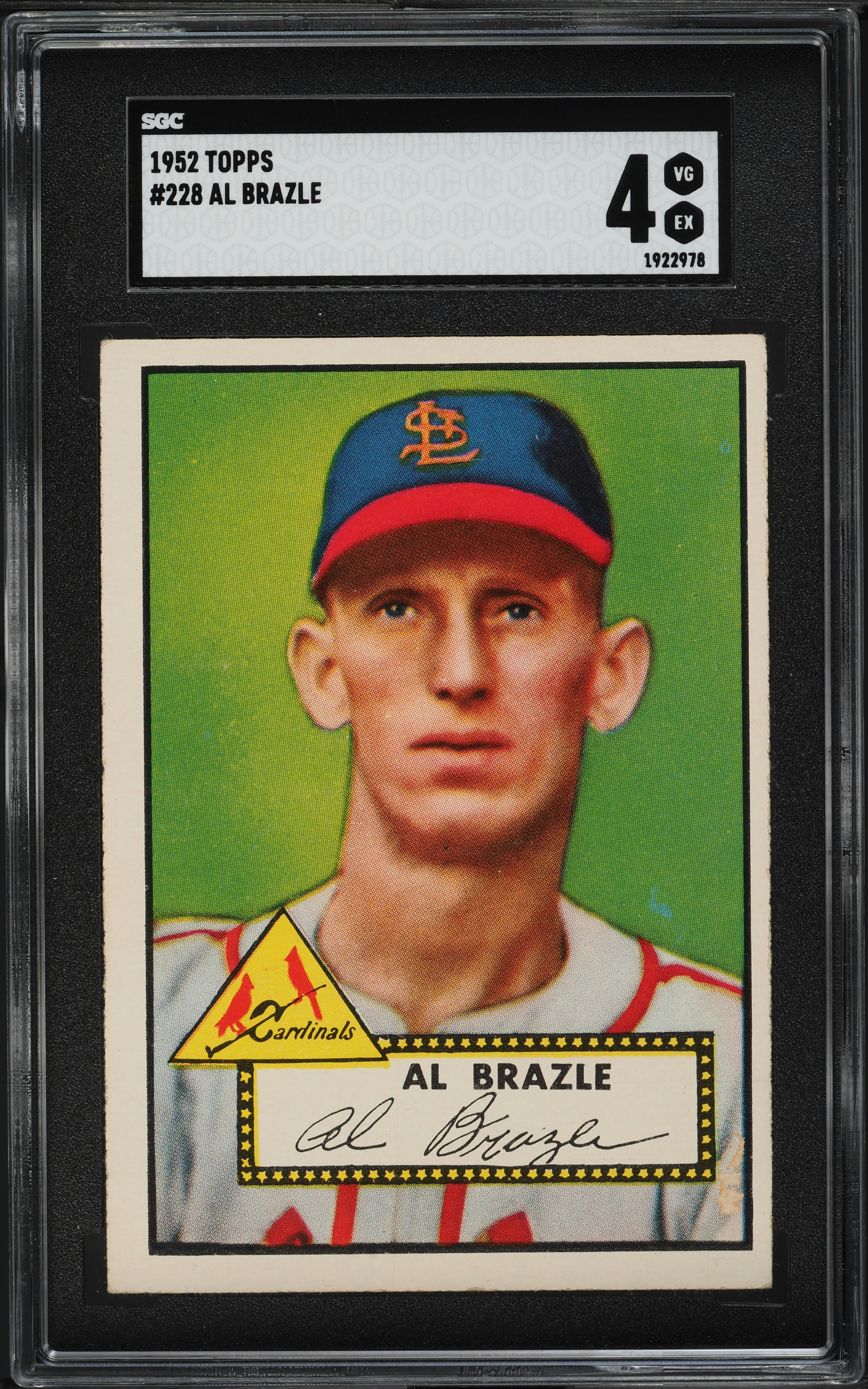 1952 Topps Al Brazle #228 SGC 4 VGEX