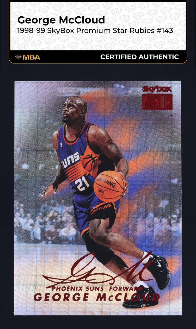 1998 Skybox Premium Star Rubies George McCloud /50 #143 MBA AUTH