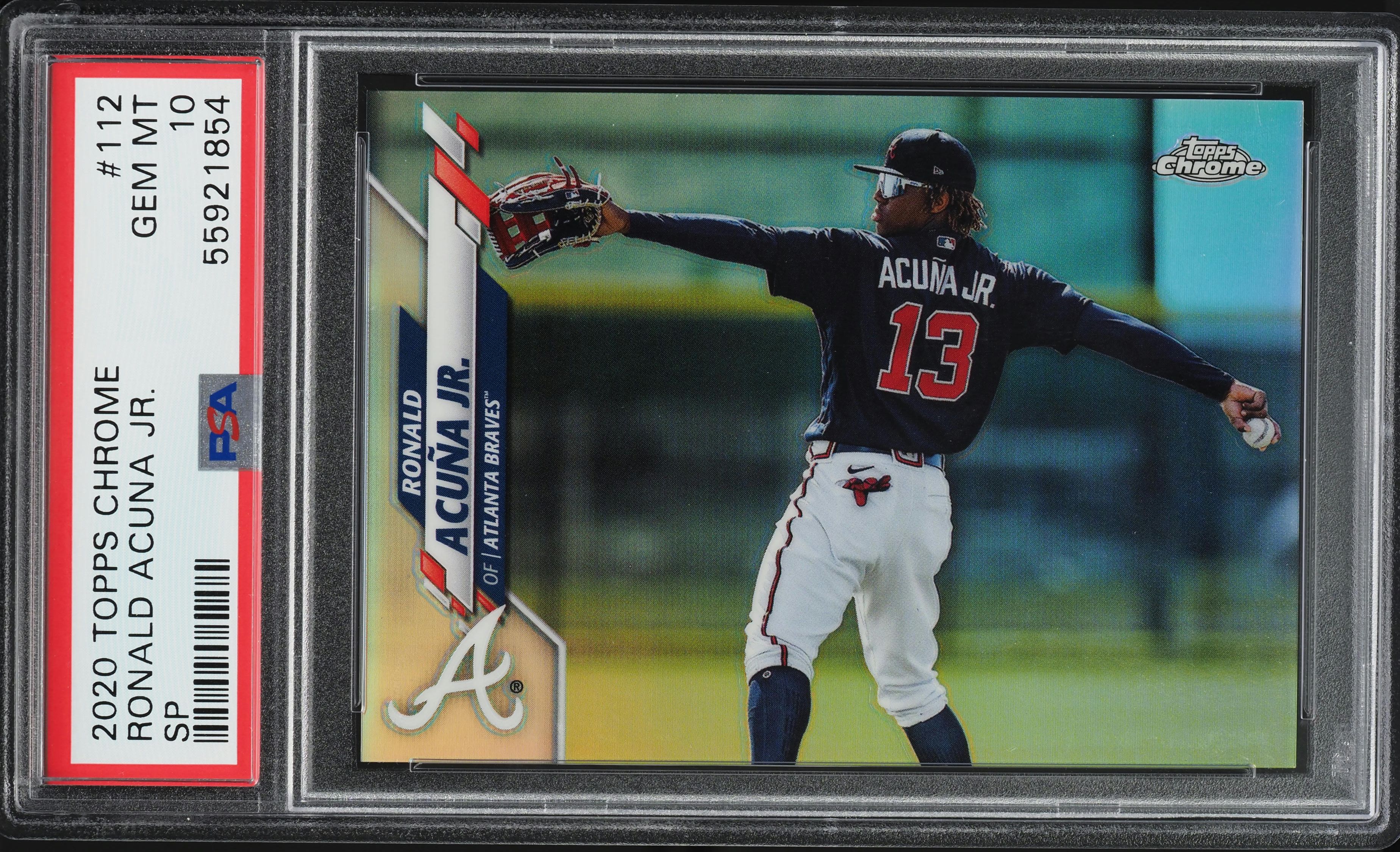 2020 Topps Chrome Variation Ronald Acuna Jr. SP #112 PSA 10 GEM MINT
