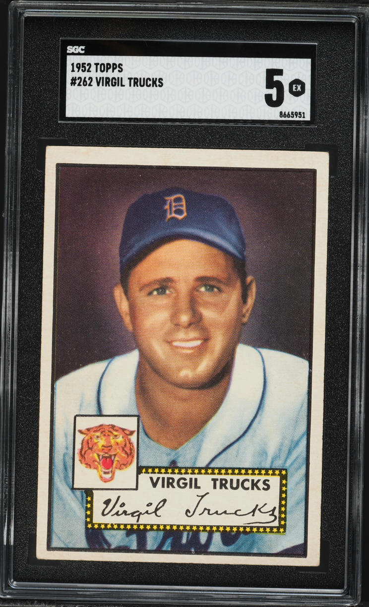1952 Topps Virgil Trucks #262 SGC 5 EX