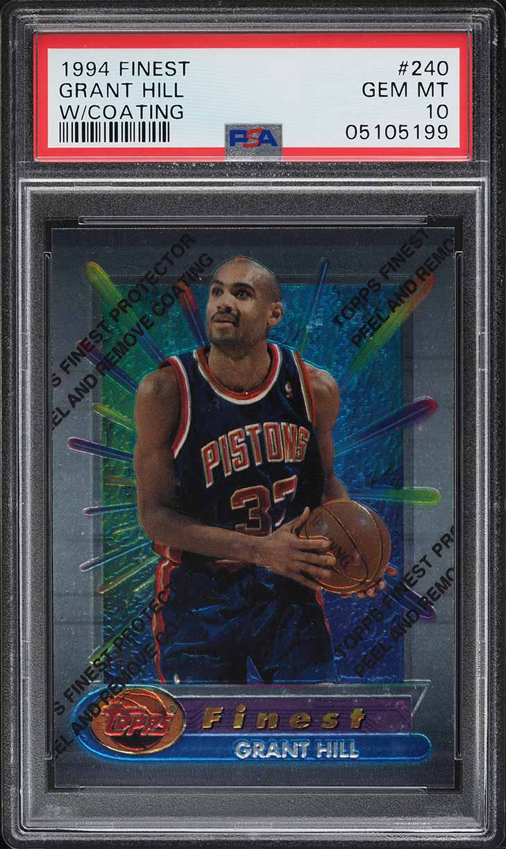1994 Finest Basketball w/ Coating Grant Hill ROOKIE #240 PSA 10 GEM MINT