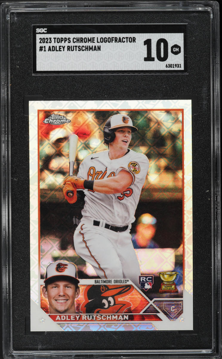 2023 Topps Chrome Logofractor Adley Rutschman ROOKIE #1 SGC 10 GEM MINT
