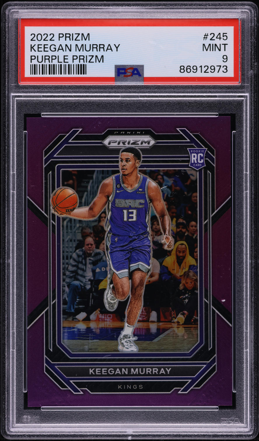 2022 Panini Prizm Purple Keegan Murray ROOKIE /99 #245 PSA 9 MINT