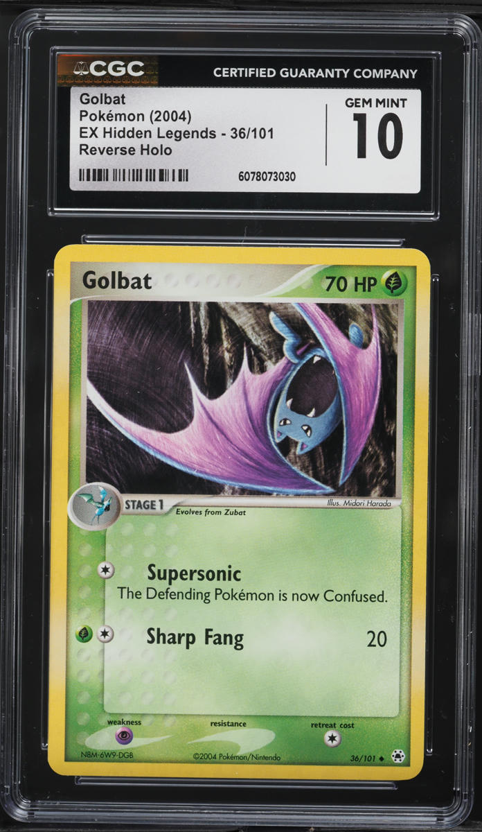 2004 Pokemon EX Hidden Legends Reverse Holo Golbat #36 CGC 10 GEM MINT