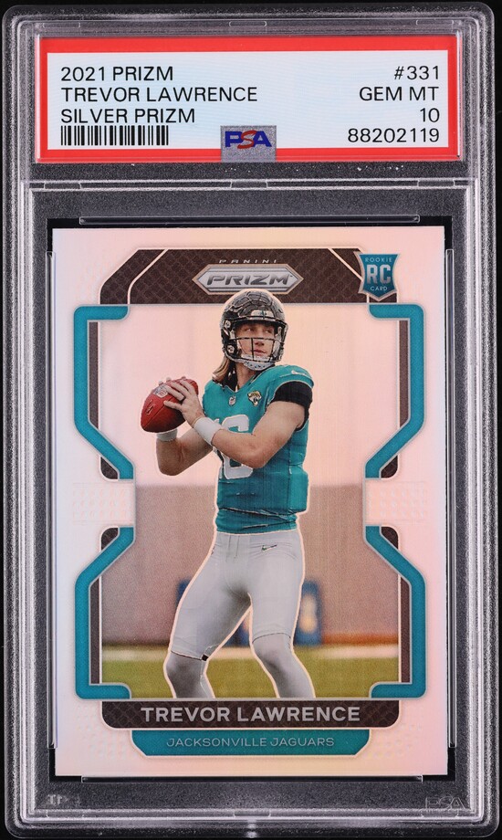 2021 Panini Prizm Silver Trevor Lawrence ROOKIE #331 PSA 10 GEM MINT
