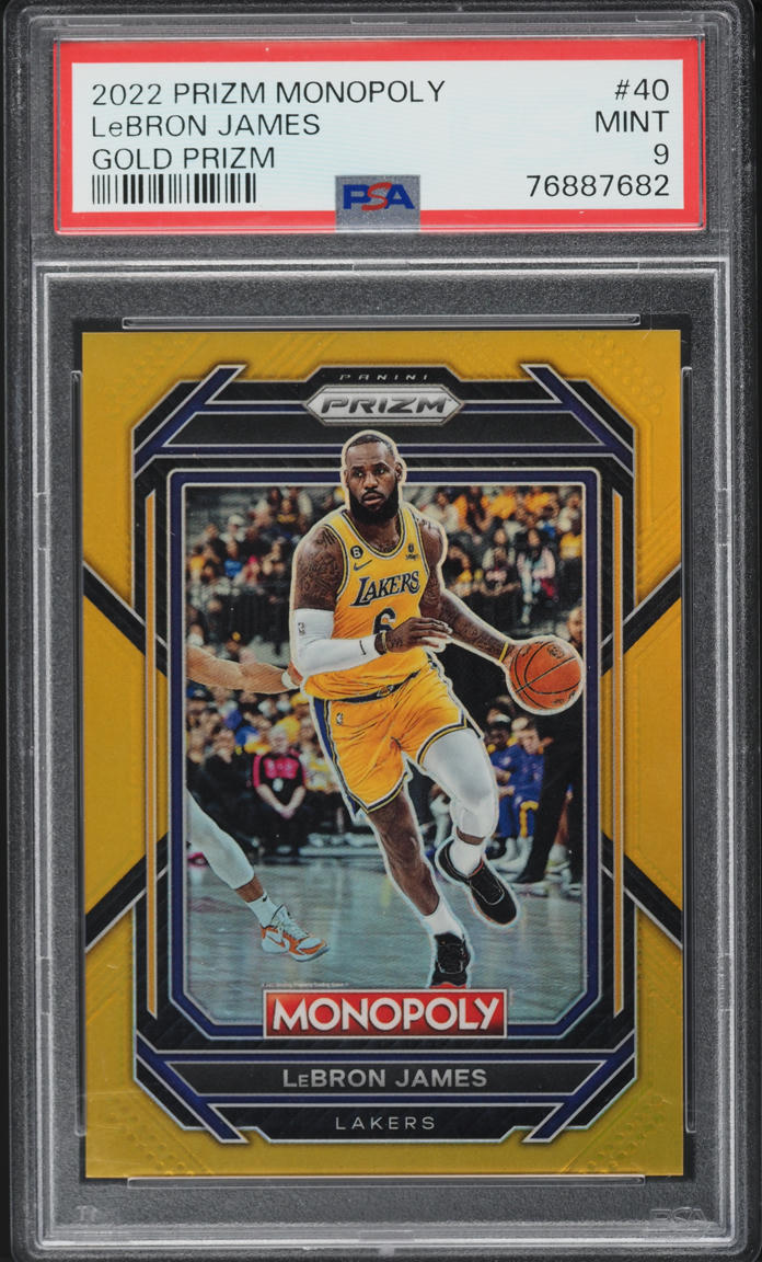 2022 Panini Prizm Monopoly Gold LeBron James /49 #40 PSA 9 MINT