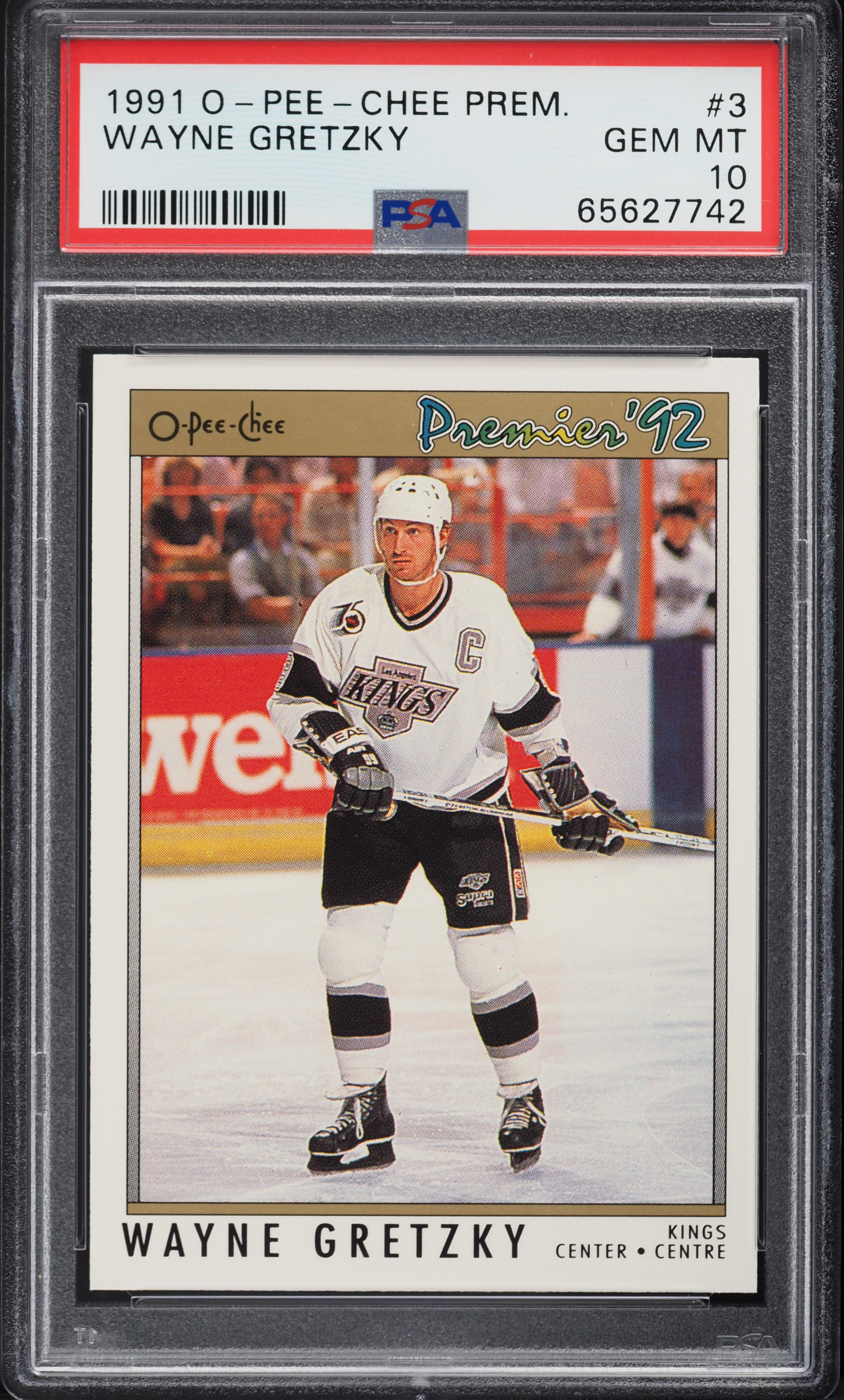 1991 O-Pee-Chee Premier Wayne Gretzky #3 PSA 10 GEM MINT