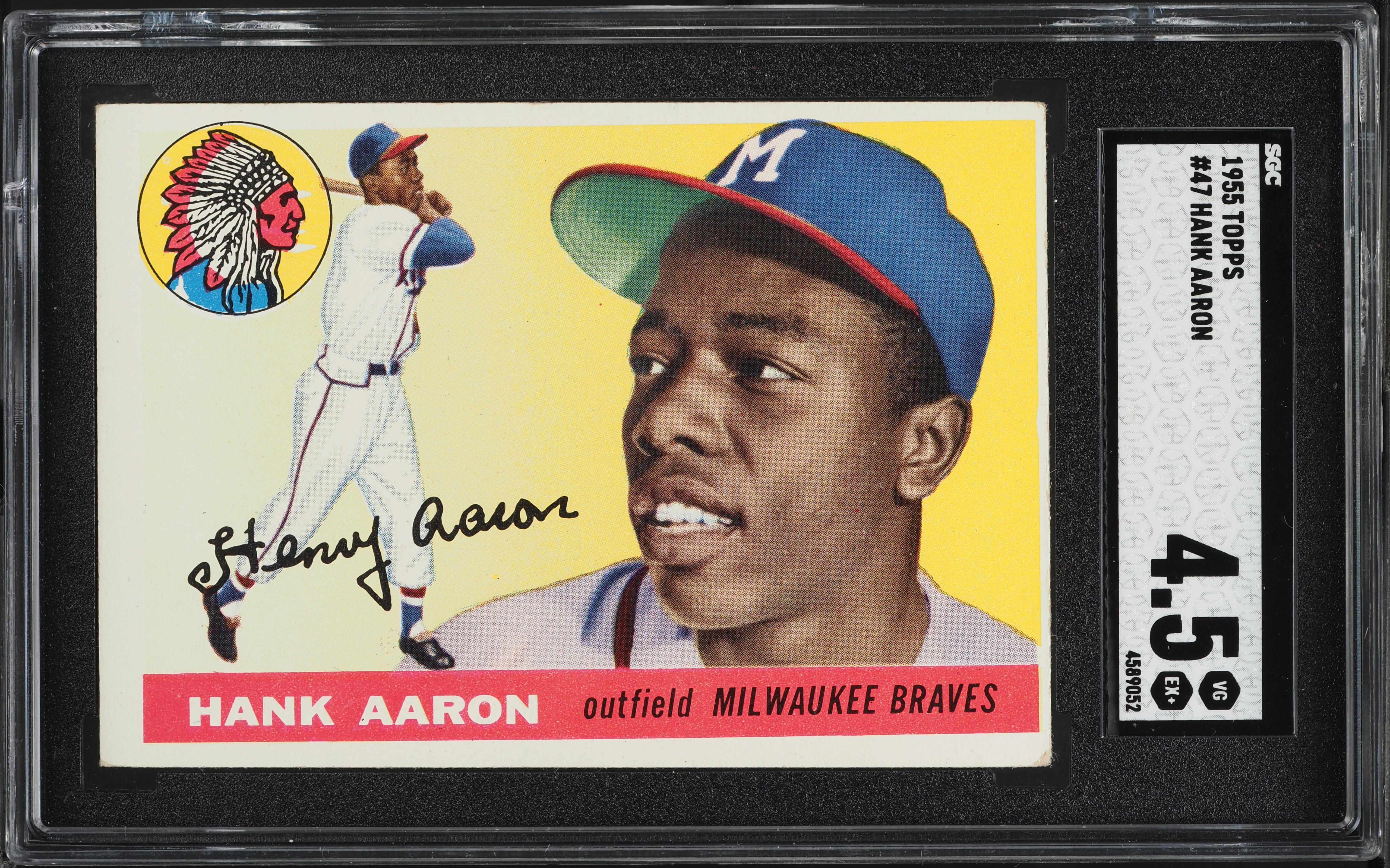 1955 Topps Hank Aaron #47 SGC 4.5 VGEX+