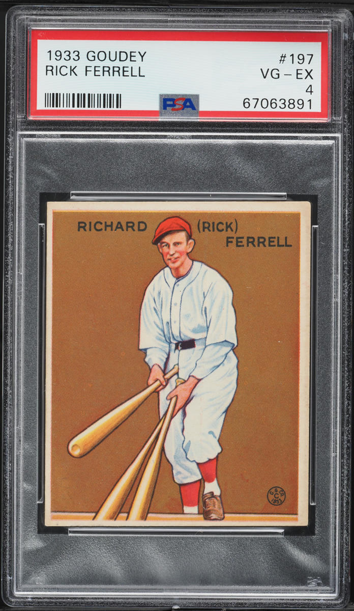 1933 Goudey Rick Ferrell #197 PSA 4 VGEX