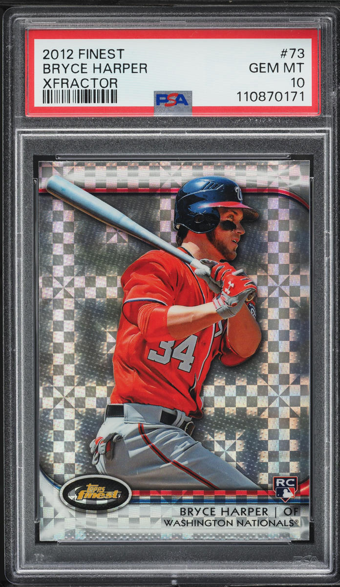 2012 Finest Xfractor Bryce Harper ROOKIE #73 PSA 10 GEM MINT