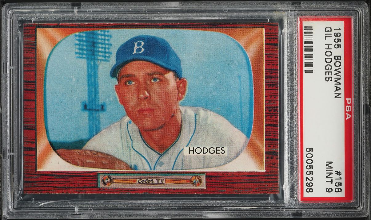 1955 Bowman Gil Hodges #158 PSA 9 MINT