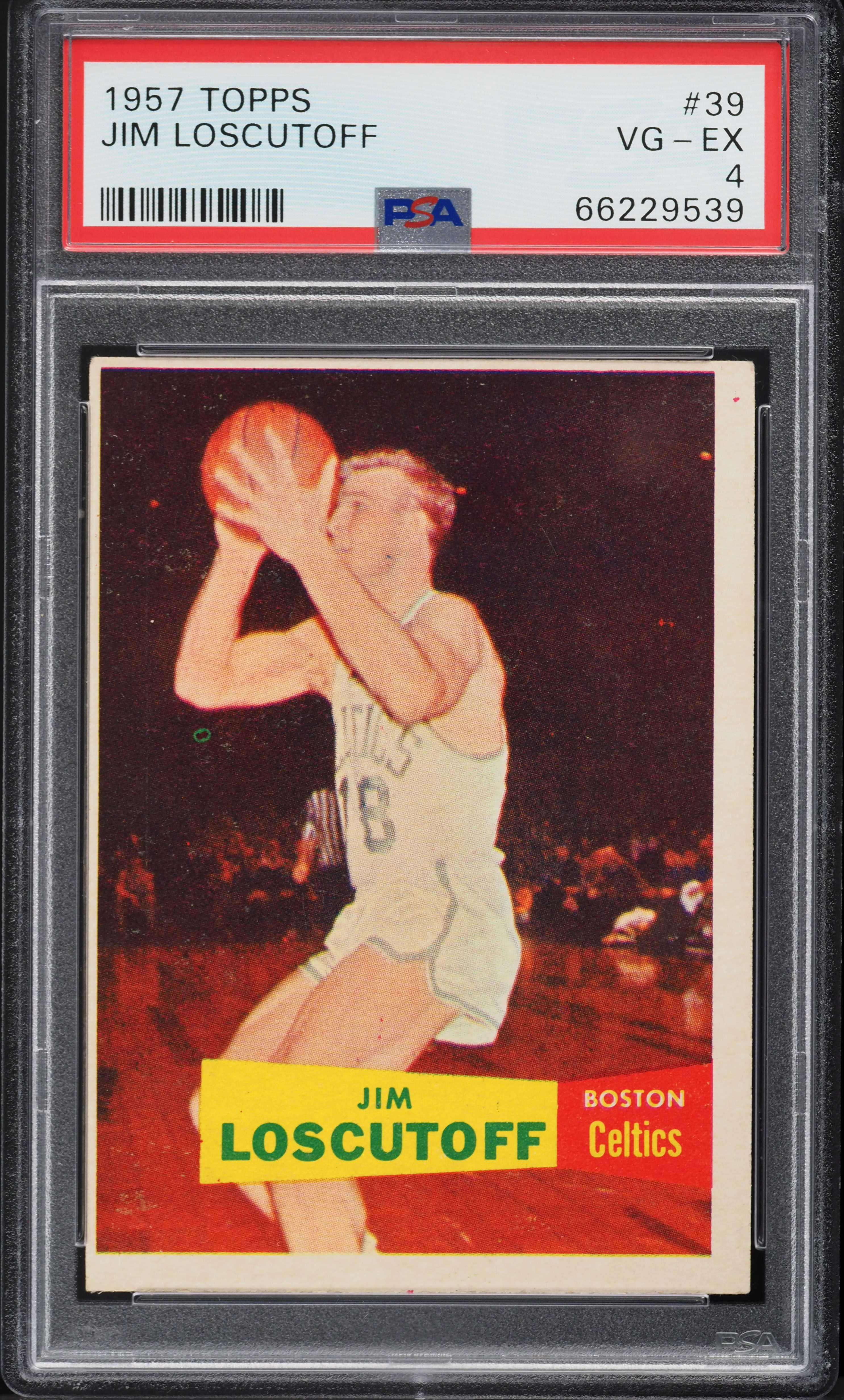 1957 Topps Basketball Jim Loscutoff SP ROOKIE #39 PSA 4 VGEX