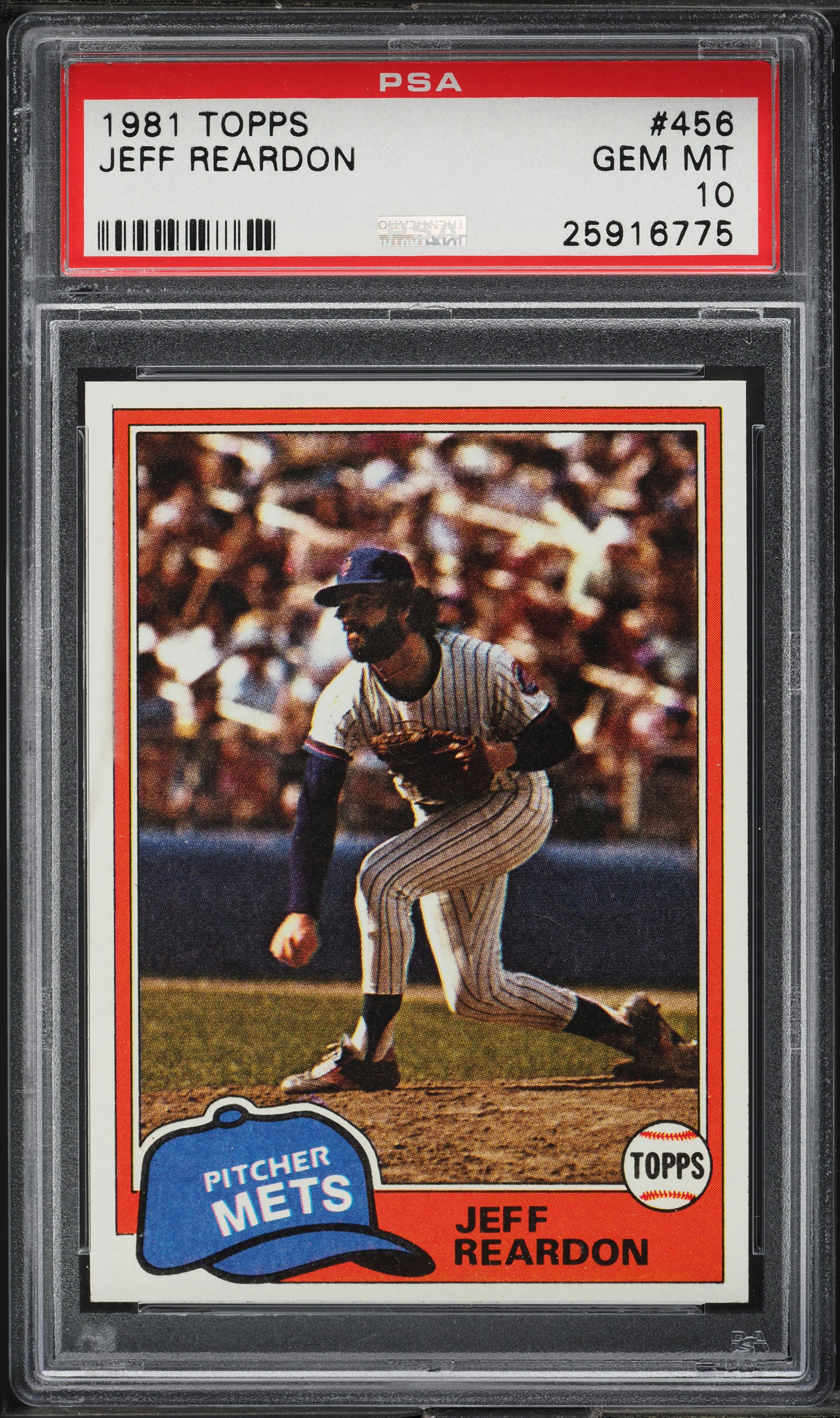 1981 Topps Jeff Reardon #456 PSA 10 GEM MINT