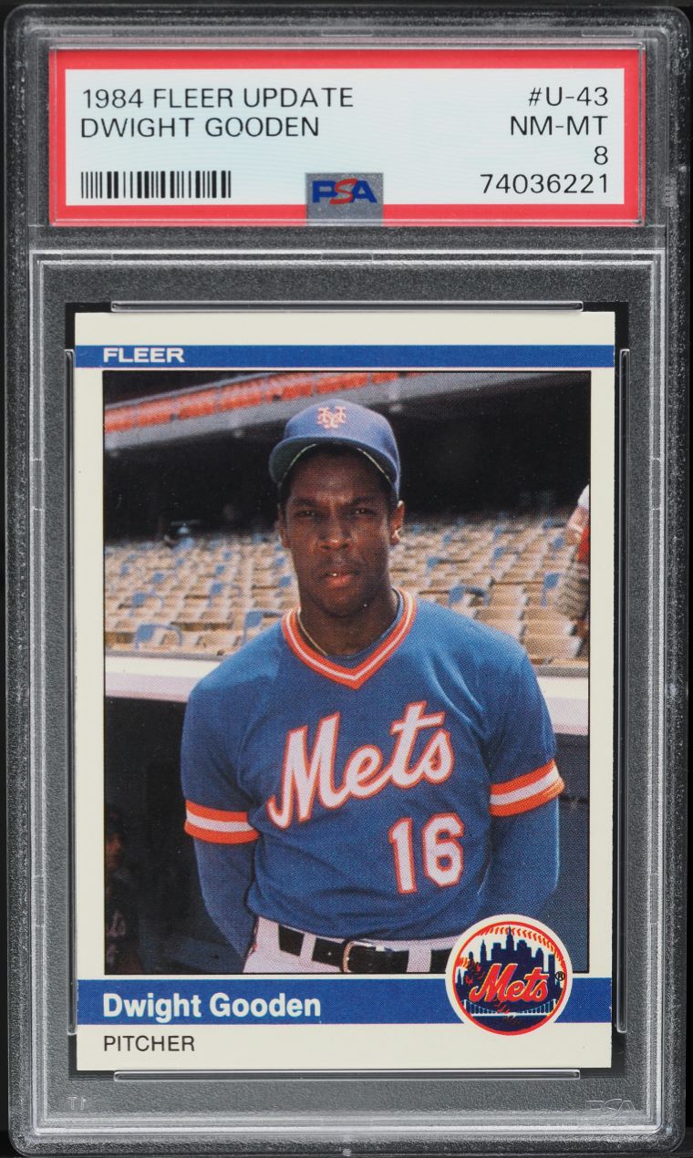 1984 Fleer Update Dwight Gooden ROOKIE #U-43 PSA 8 NM-MT