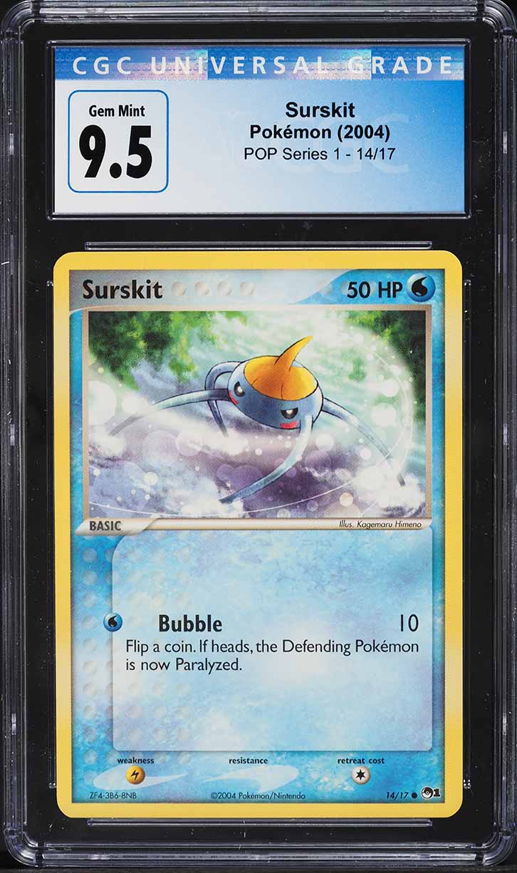 2004 Pokemon POP Series 1 Surskit #14 CGC 9.5 GEM MINT