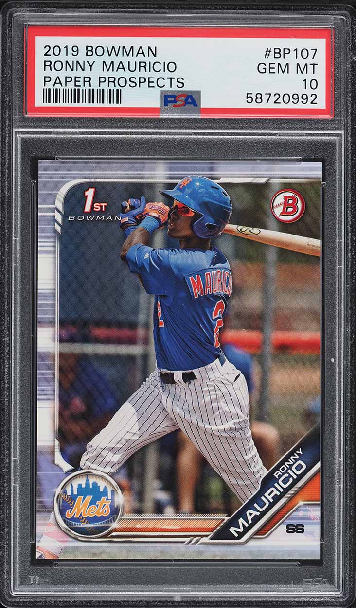 2019 Bowman Paper Ronny Mauricio PROSPECT #BP-107 PSA 10 GEM MINT