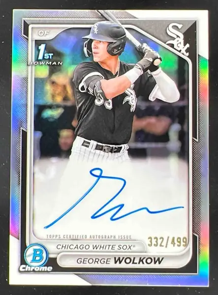 2024 Bowman Chrome Autographs Refractor #CPA-GWO George Wolkow RC Auto /499