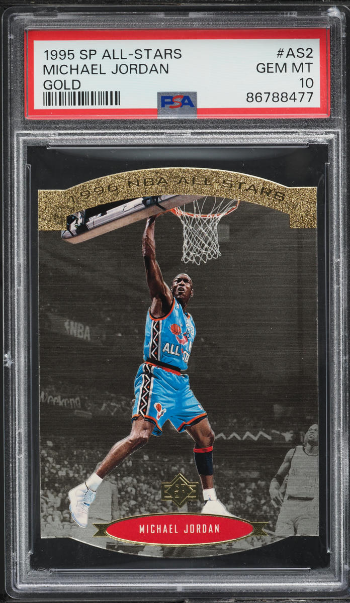 1995 SP All-Stars Gold Die-Cut Michael Jordan #AS2 PSA 10 GEM MINT