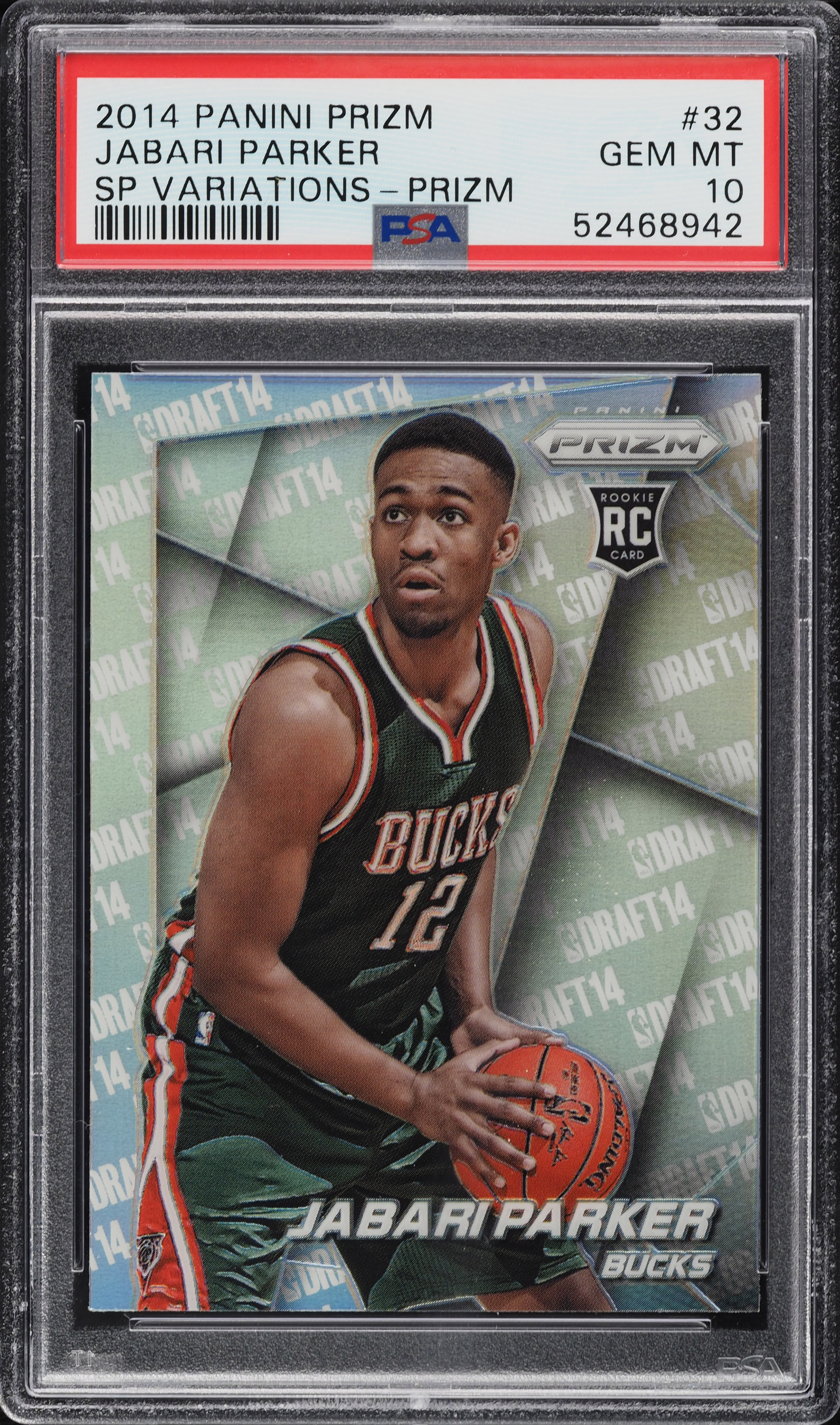 2014 Panini Prizm Variation Silver Jabari Parker SP ROOKIE #32 PSA 10 GEM MINT