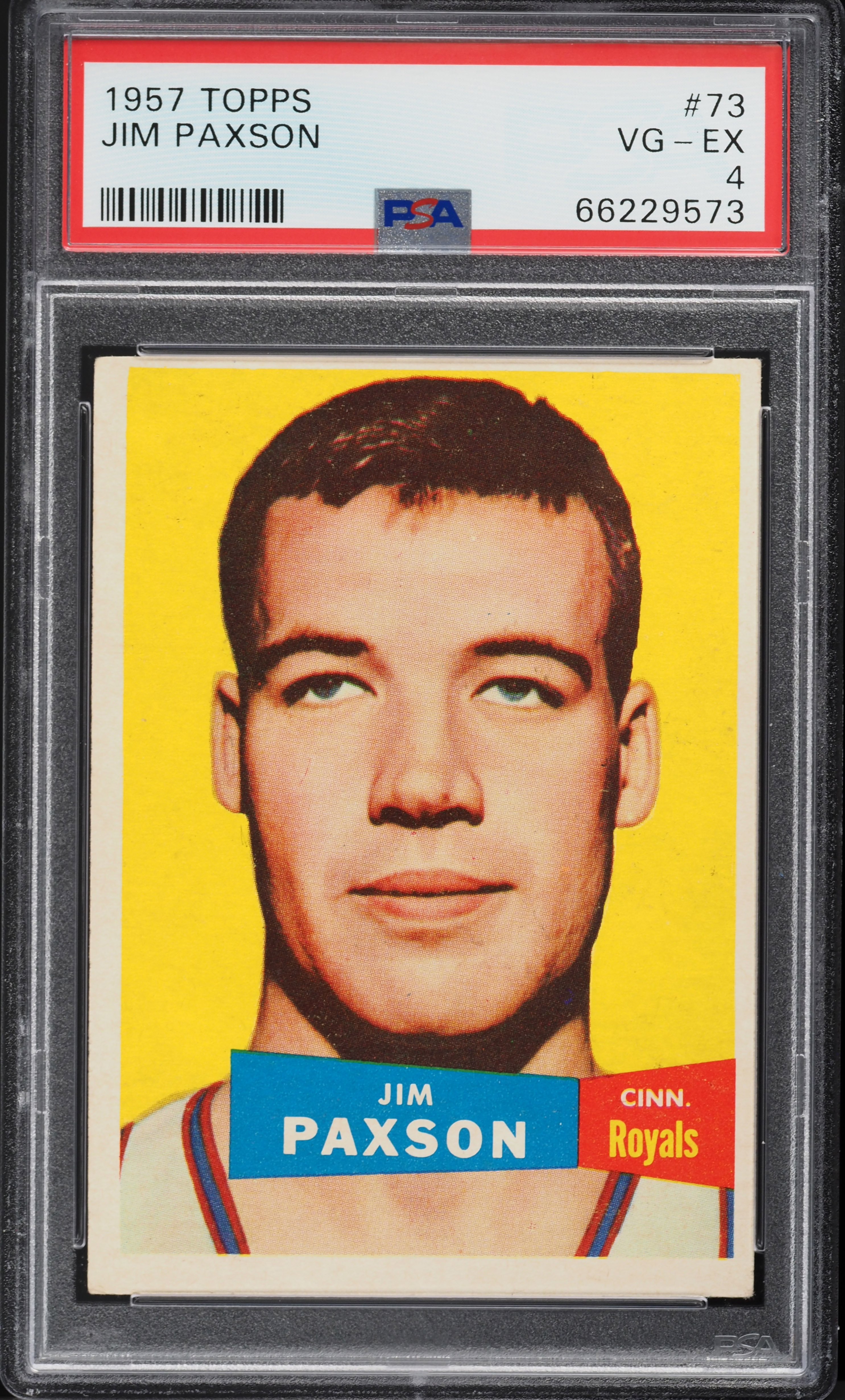 1957 Topps Basketball Jim Paxson ROOKIE #73 PSA 4 VGEX