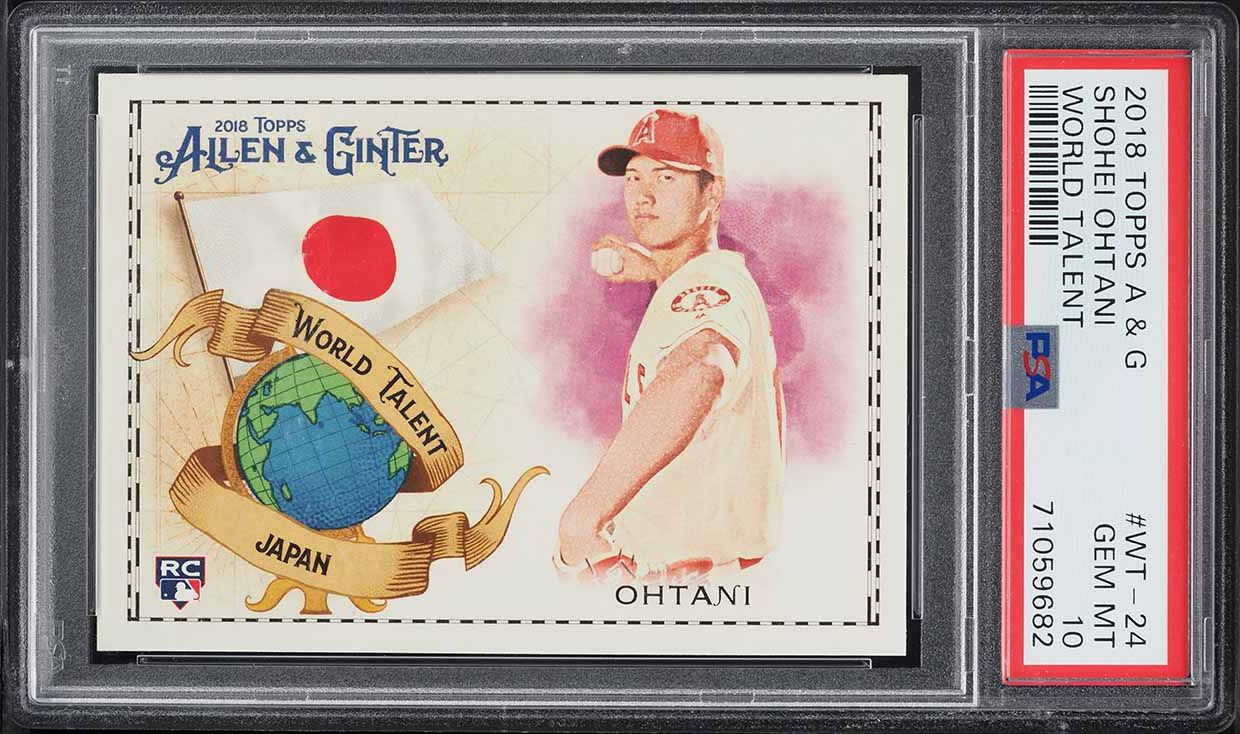 2018 Topps Allen & Ginter World Talent Shohei Ohtani ROOKIE #WT-24 PSA 10 GEM