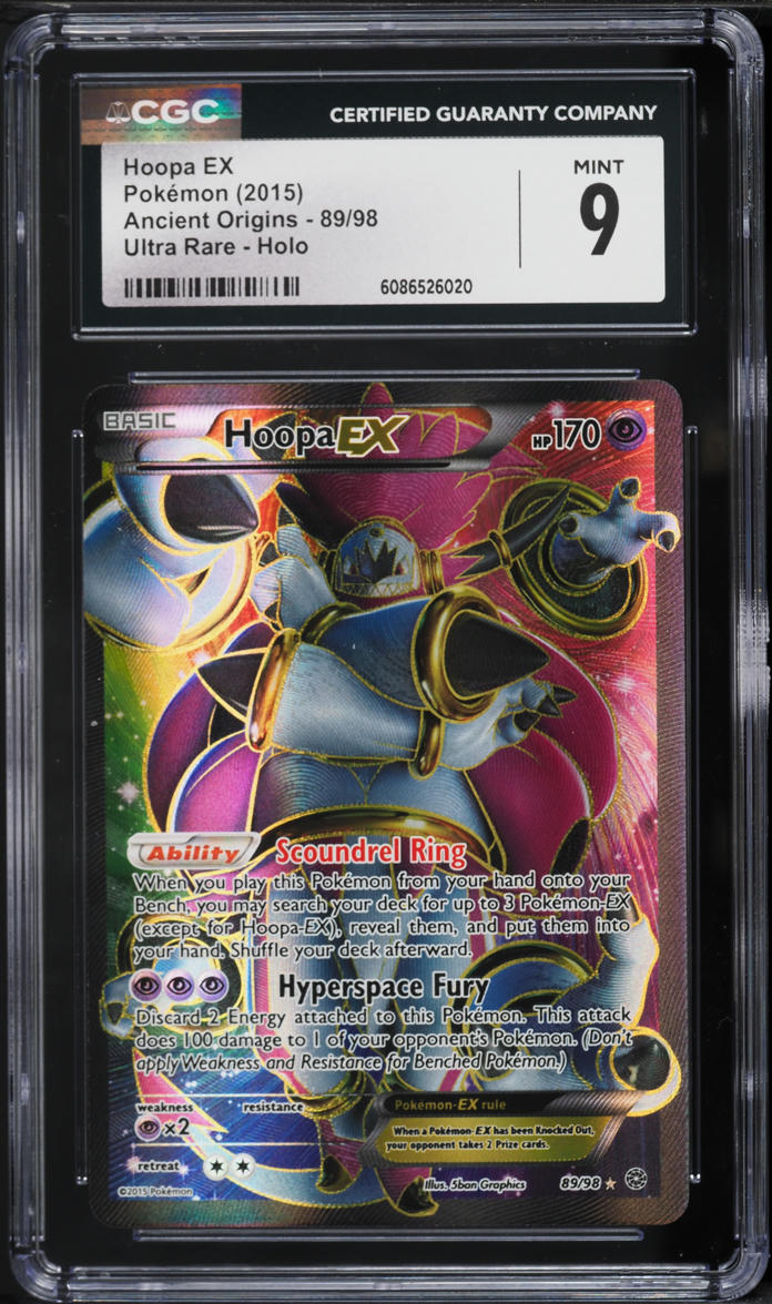 2015 Pokemon XY Ancient Origins Full Art Hoopa EX #89 CGC 9 MINT