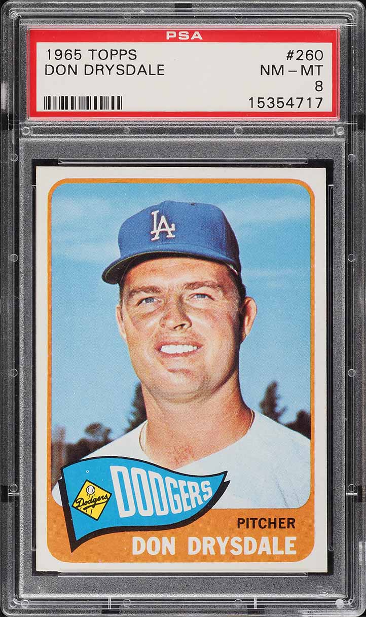 1965 Topps Don Drysdale #260 PSA 8 NM-MT
