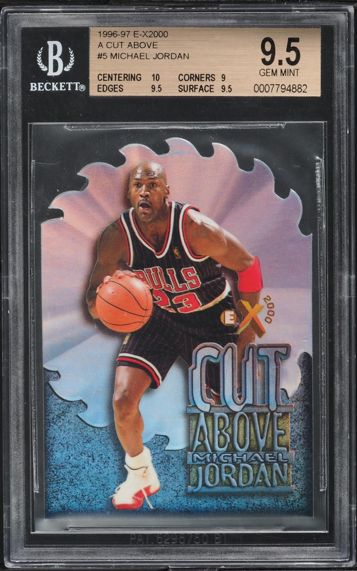 1996 Skybox E-X2000 A Cut Above Michael Jordan #5 BGS 9.5 GEM MINT