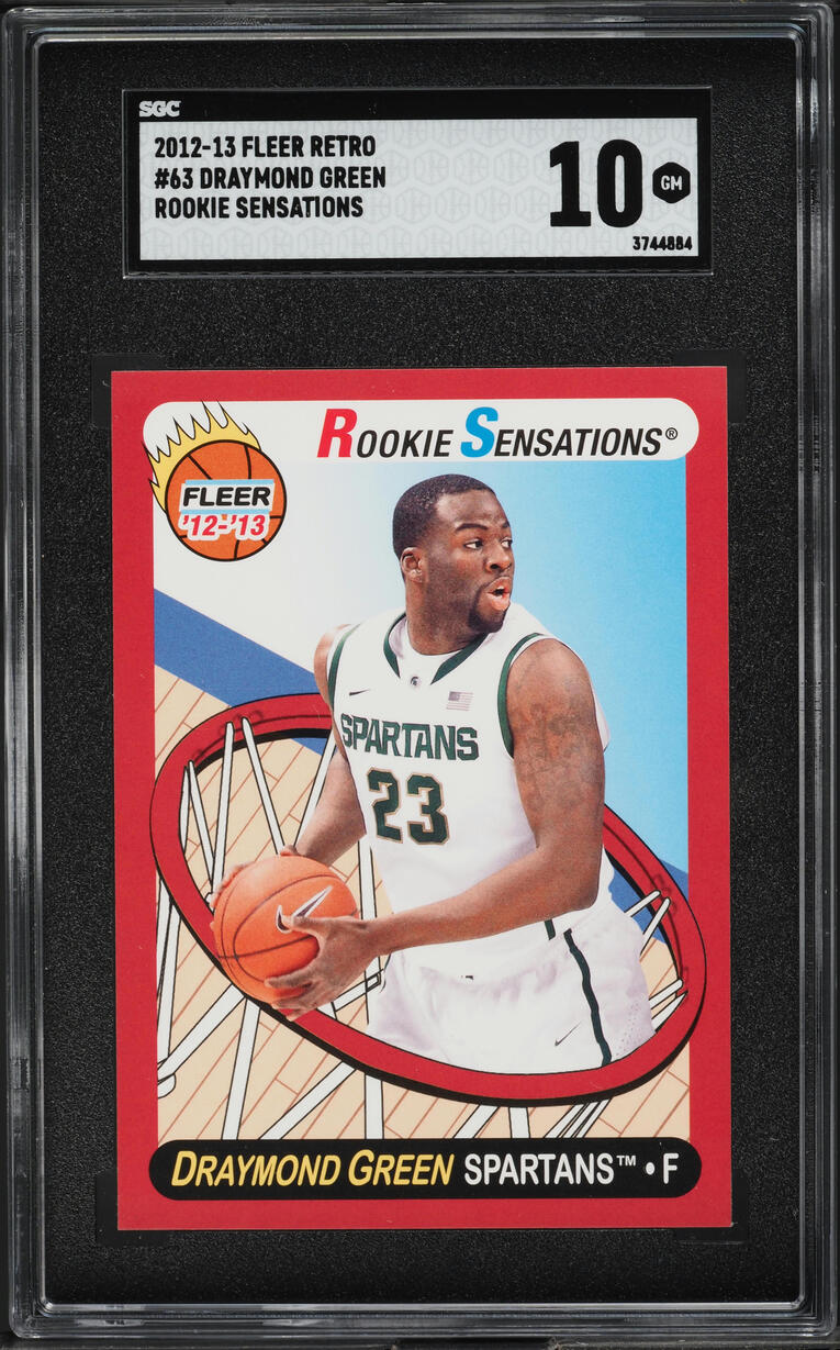 2012 Fleer Retro Sensations Draymond Green ROOKIE #63 SGC 10 GEM MINT