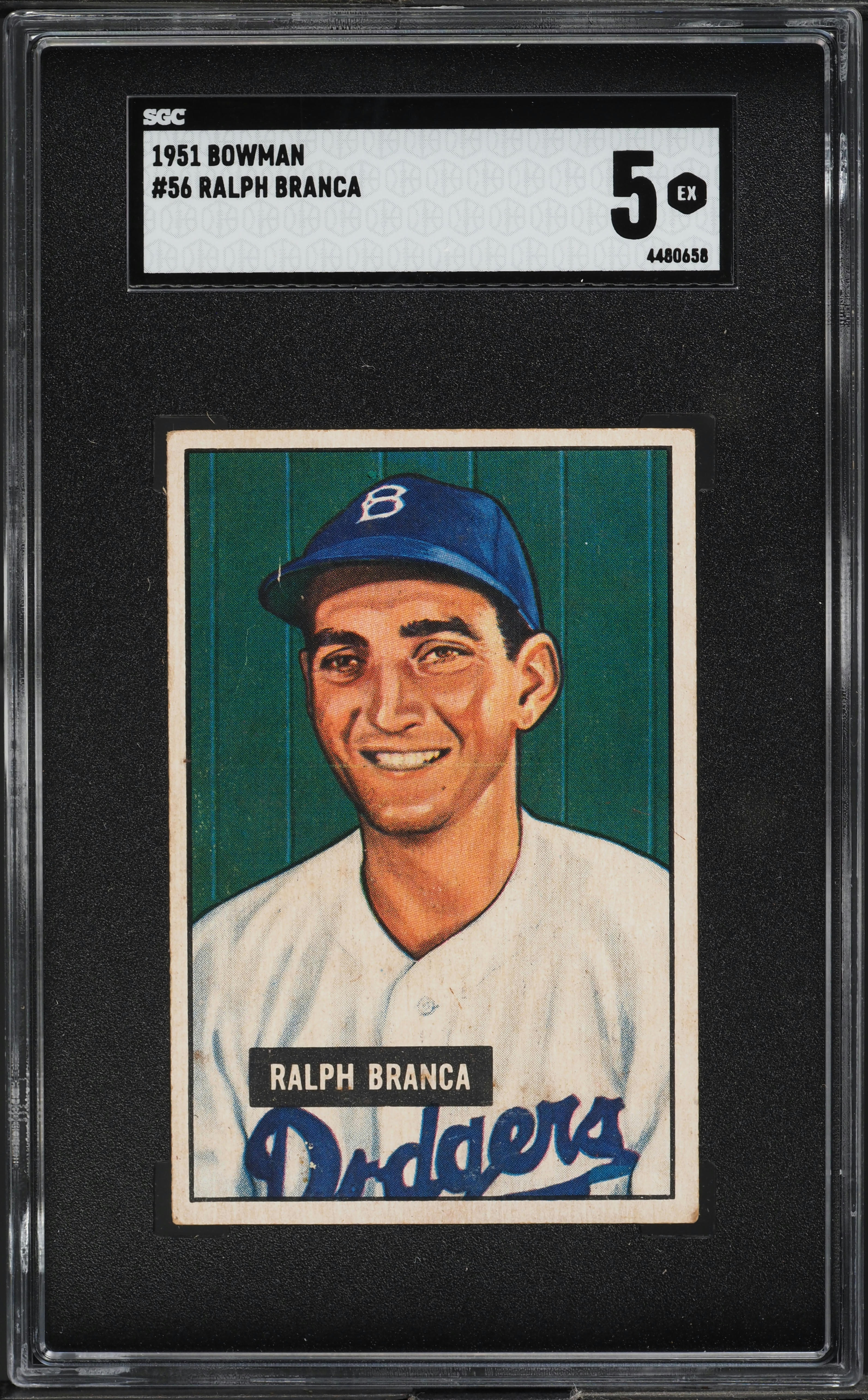 1951 Bowman Ralph Branca #56 SGC 5 EX