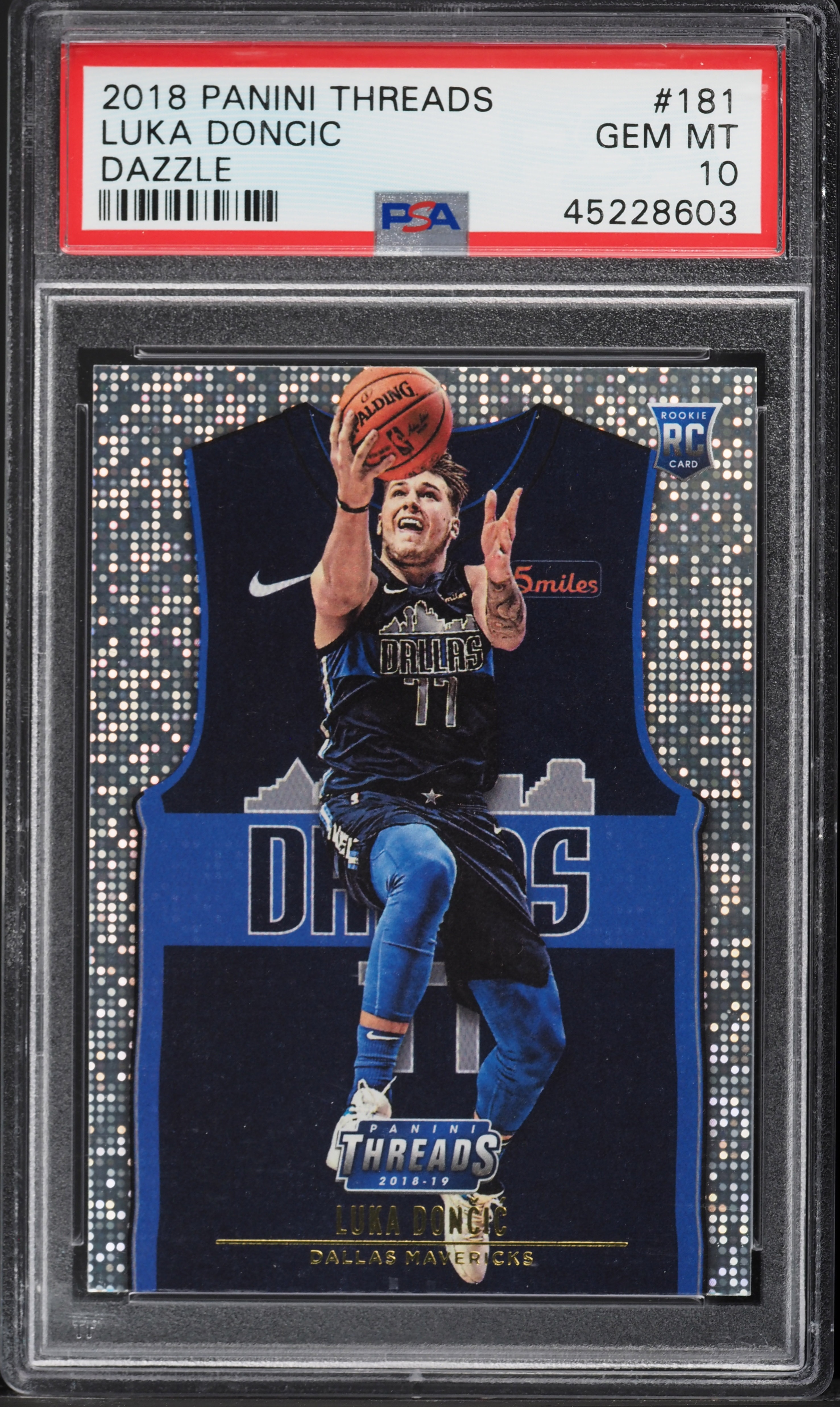 2018 Panini Threads Dazzle Luka Doncic ROOKIE #181 PSA 10 GEM MINT