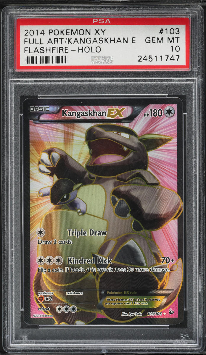 2014 Pokemon XY Flashfire Full Art Kangaskhan EX #103 PSA 10 GEM MINT