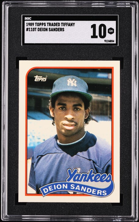 1989 Topps Traded Tiffany Deion Sanders ROOKIE #110T SGC 10 GEM MINT