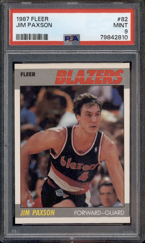 1987 Fleer #82 Jim Paxson PSA 9